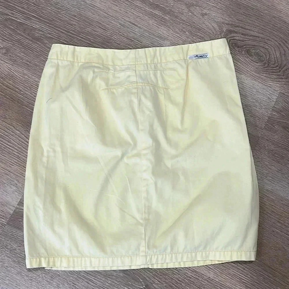 Rusty Vintage 90s Yellow Mini Skirt | Western Style, Side Slits, Cotton Size 7 - Picture 5 of 8